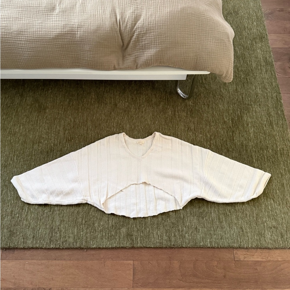 UO Cream Cropped Sweater